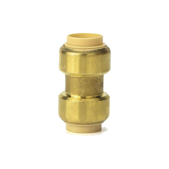 iCrimp 1/2-in Push to Connect Coupler, No Lead Brass Push Fit Coupling(10 Count), NFS Certified