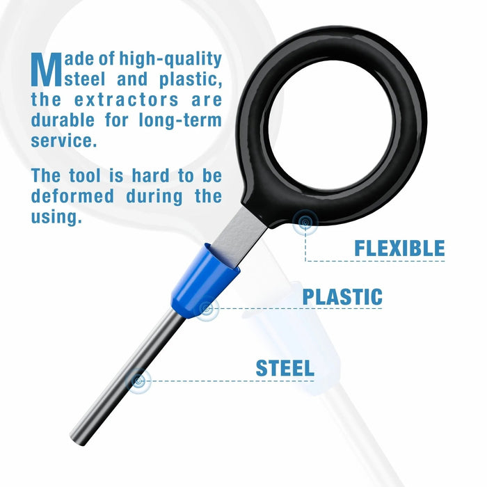 Made of high-quality steel and plastic, the extractors are durable for long-term service.