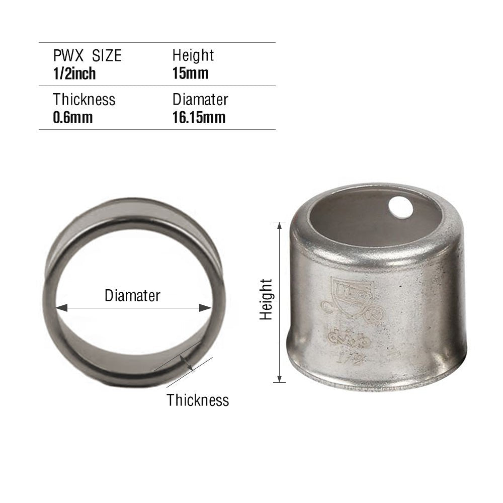 1/2" Stainless Steel Press Sleeve