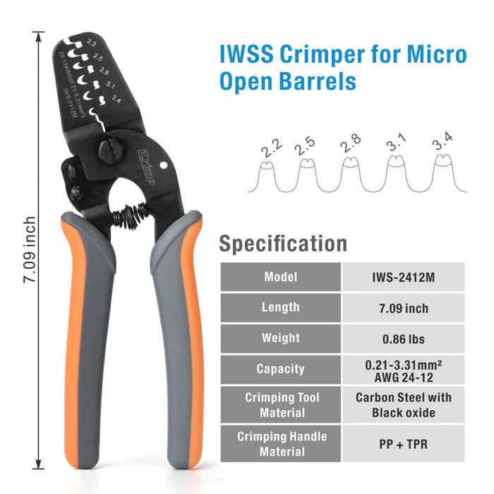 IWS-2412M Open Barrel Crimping Tool