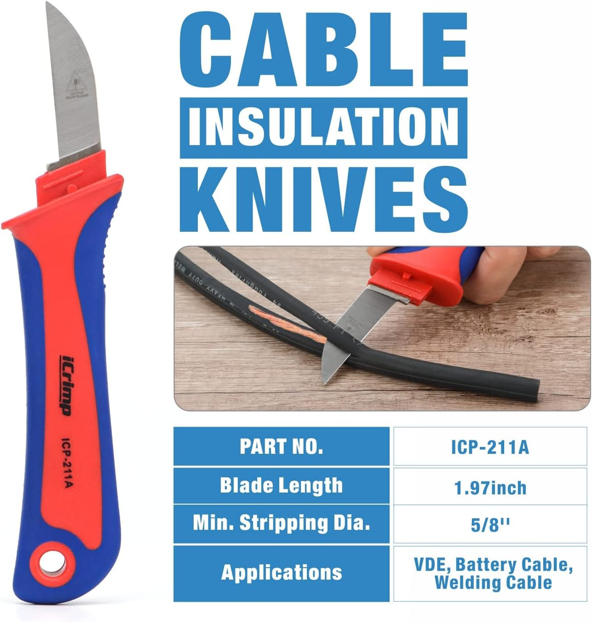 ICP-211A Utility Knife for Cable Skinning