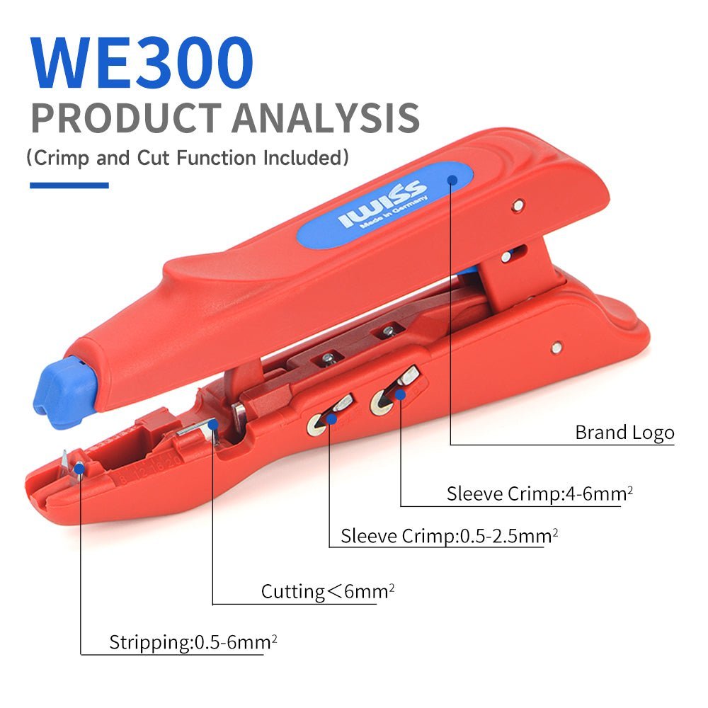 IWISS IWE-300 automatic wire stripper and ferrule crimper