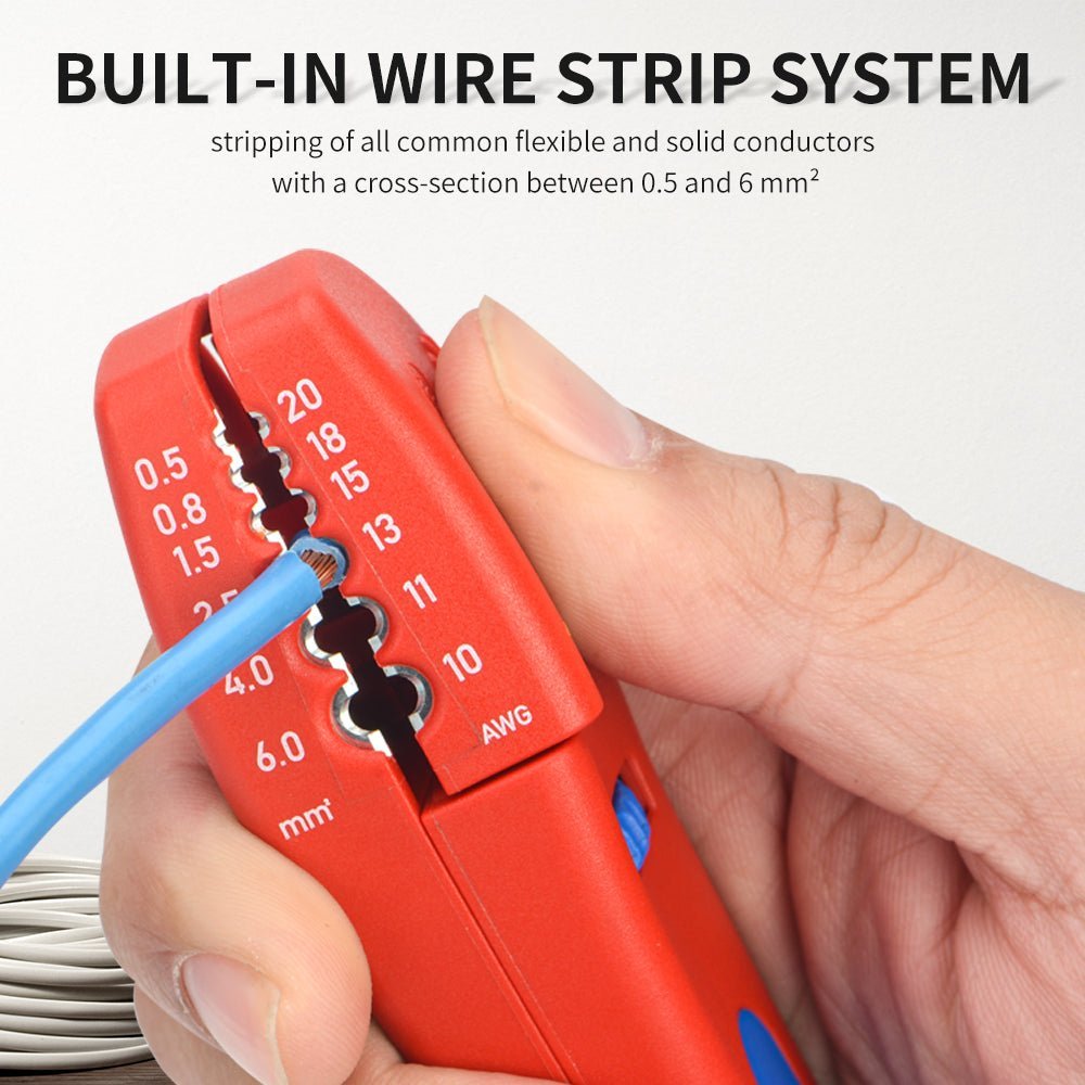 IWISS IWE-428 adjustable cable knife with integrated wire stripper