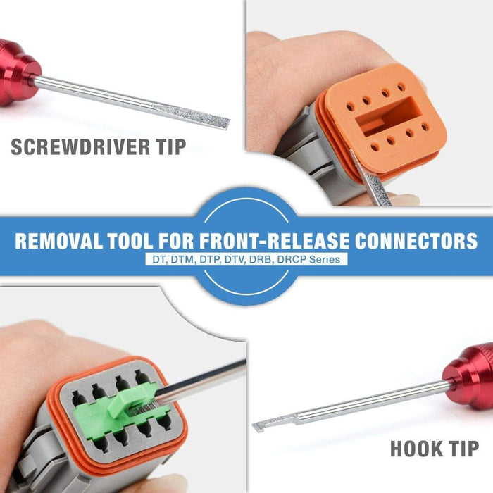 Removal tool for front release connectors