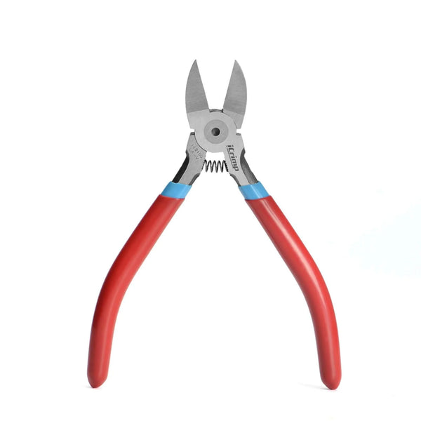 5 Inch Diagonal Flush Cutter with Pointed Nose for Reeled Terminals, Soft Wires, Electronics, Zip Tes