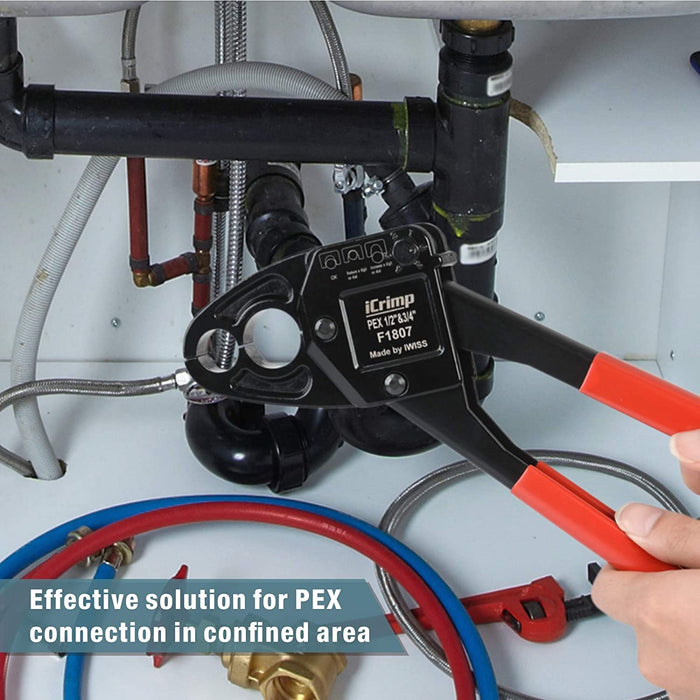 Effective solution for PEX connection in confined area