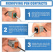 Removing pin contacts