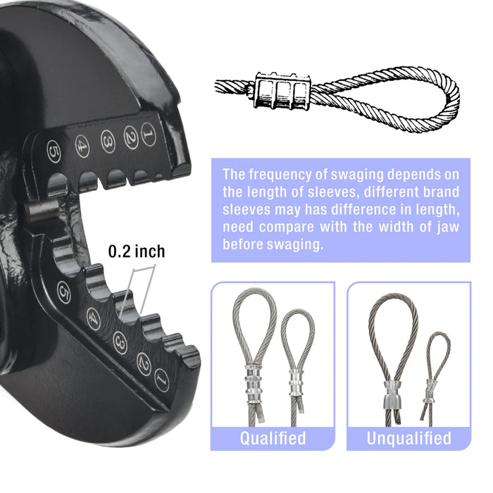 Wire Rope Crimping Tool qualified result