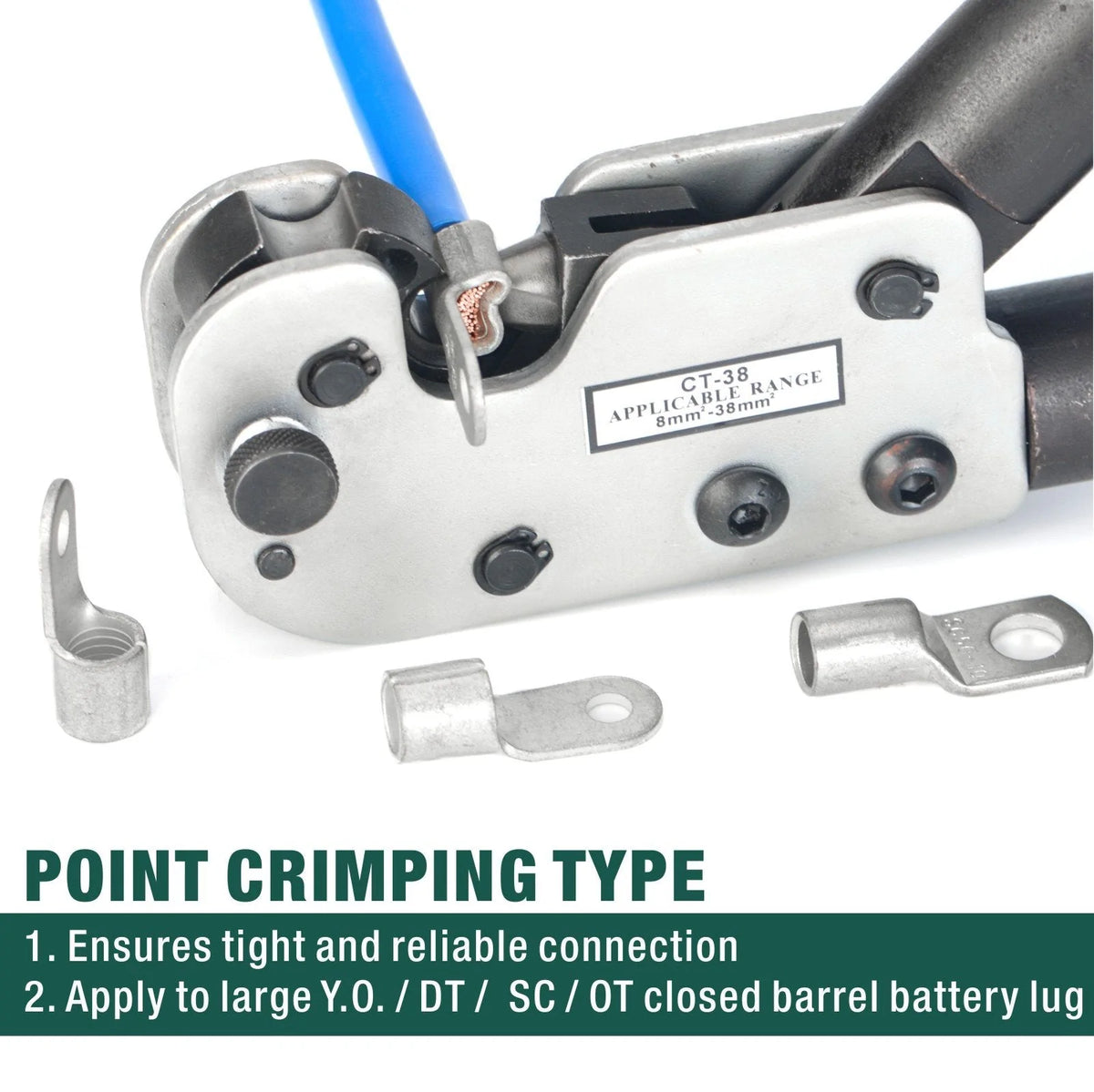 CT-38 Battery Cable Lug Crimper for Welder Cable 8-38mm² AWG8-2