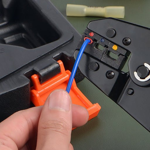 Crimping a wire