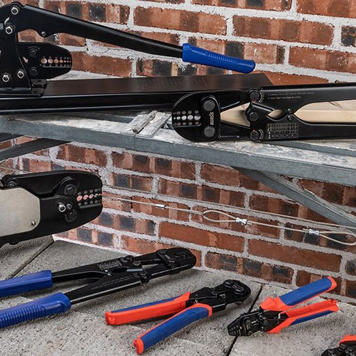 Wire rope crimpers