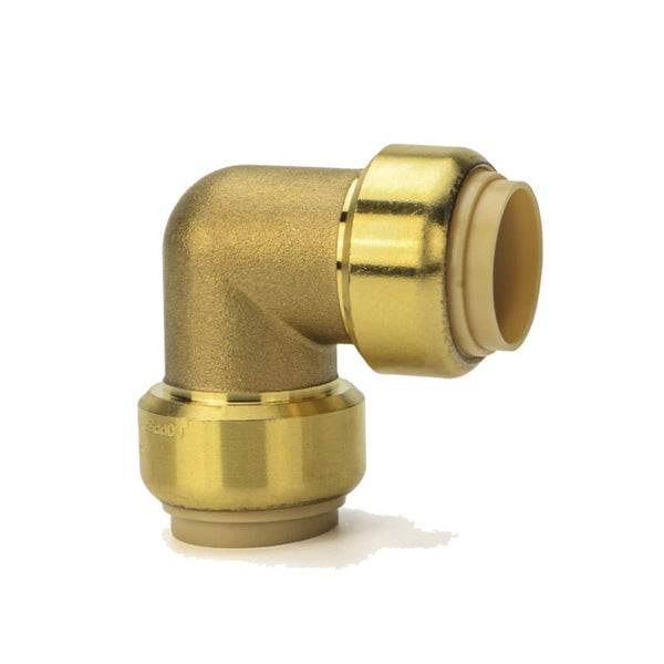 1/2" Push to Connect Fitting 90-Degree Elbow for PEX, PERT, Copper, CPVC Tubes - 5 PACK