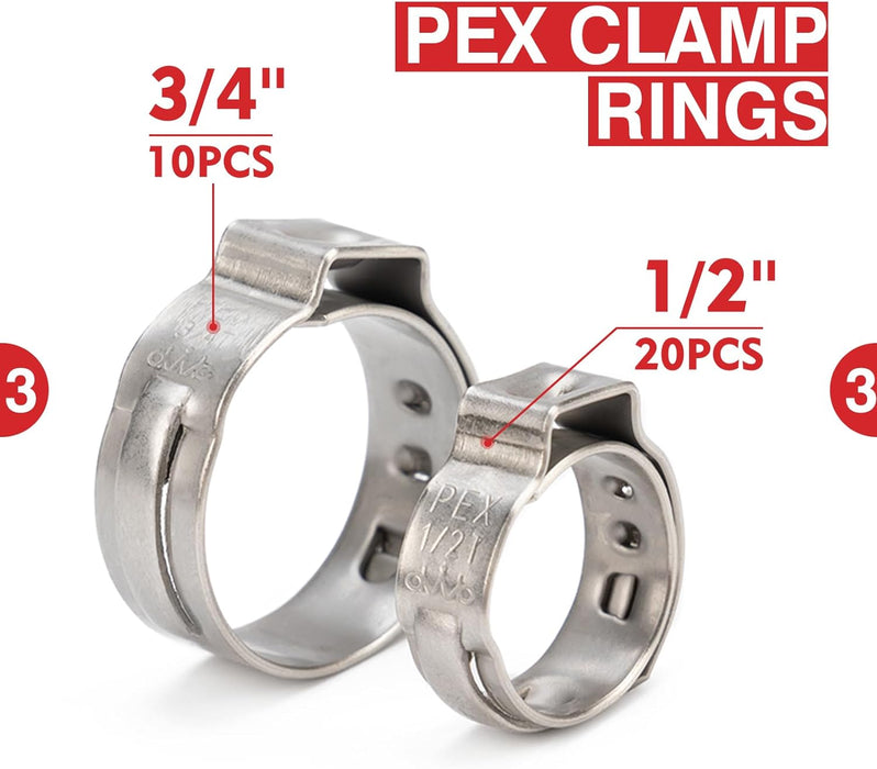Pex clamp rings