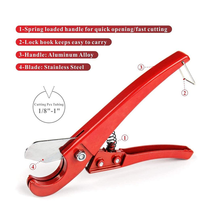 iCrimp PEX TUBING Cutter & KG-1096 F2098 Clamp Cinch Tool Kit Bundle