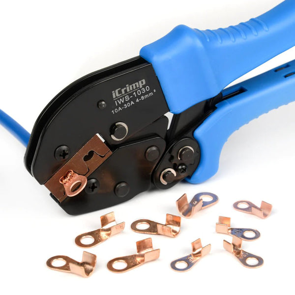 IWS-1030 Battery Cable Crimper for AWG11-8 Open Barrel Lug