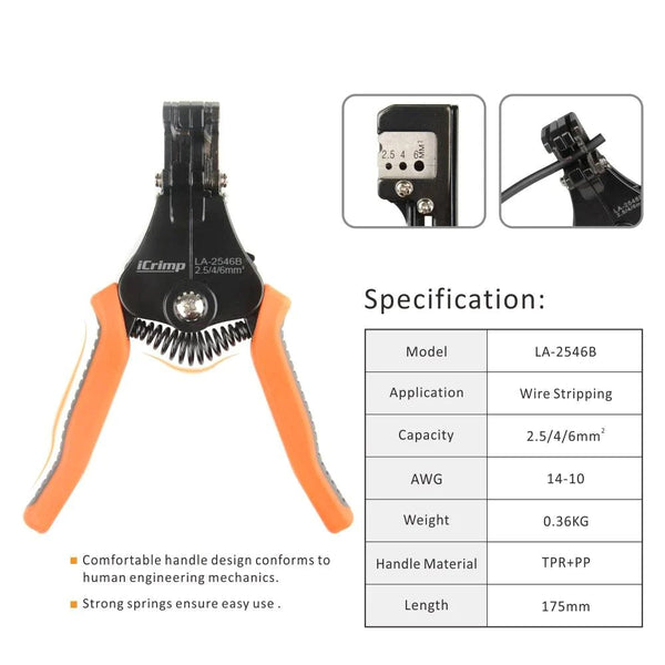 LA-2546B Wire Stripper, Cable Cutter for 2.5/4/6mm² Solar Cables
