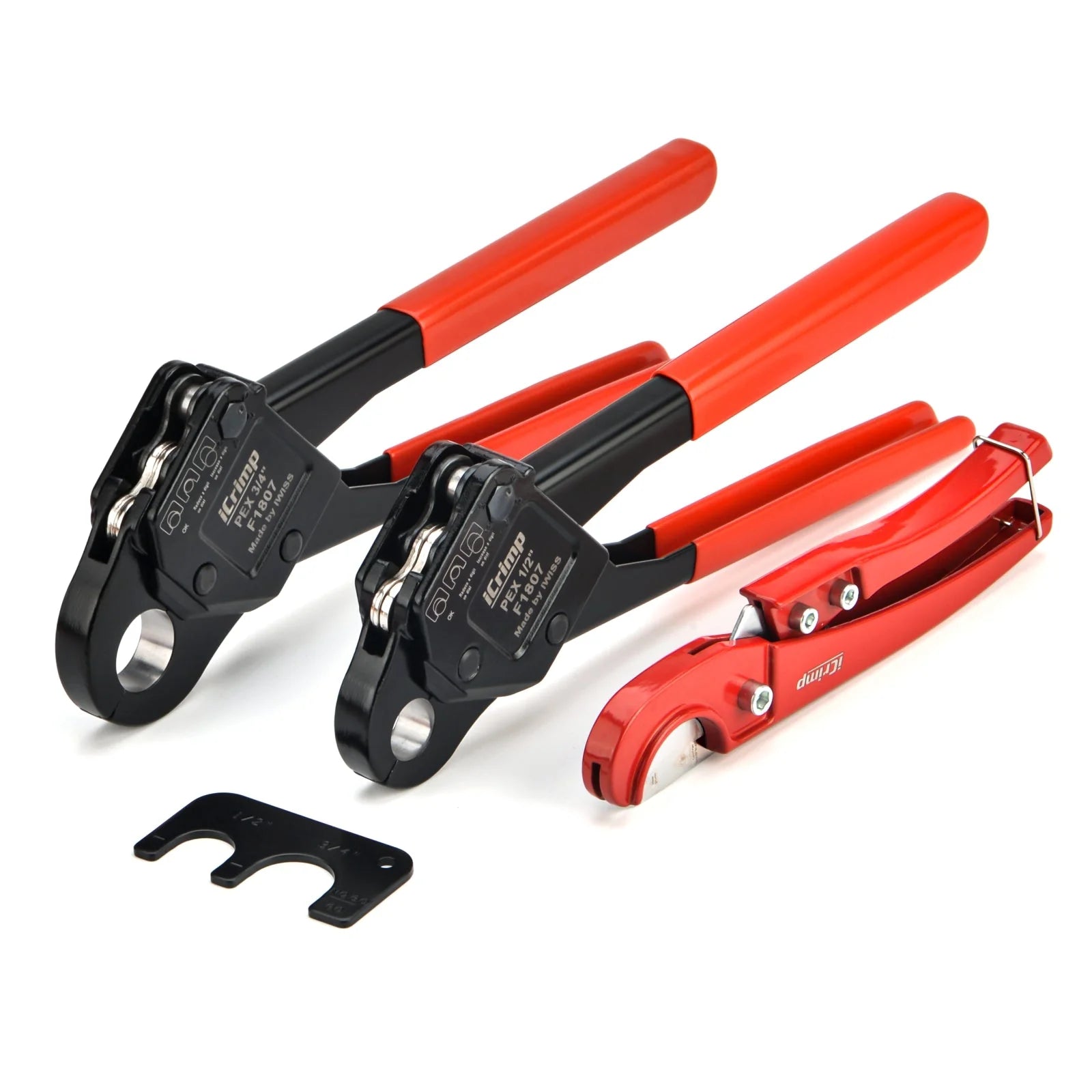 thumbnail image 2 of WHK PEX Crimping Tool Kit For 1/2" & 3/4" Copper Rings | Includes Go/No-Go Gauge & Pipe Cutter - Meets ASTM F1807 2 of 14