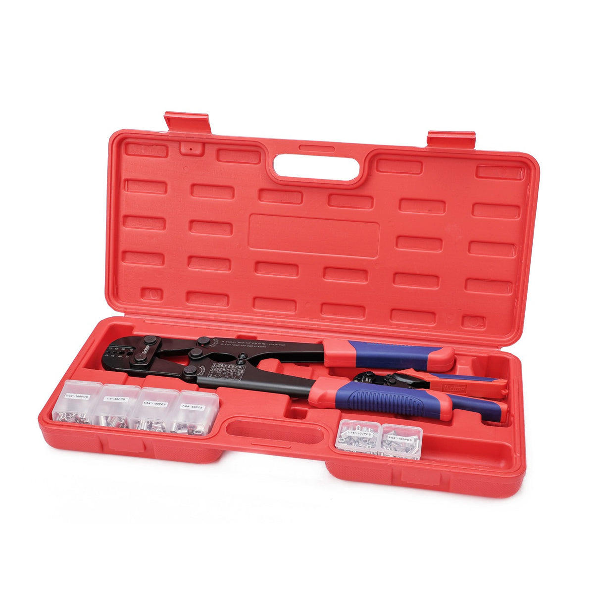 Wire Rope Crimper Kit with Cutter and Aluminum Loop Sleeves — iCrimp Tools