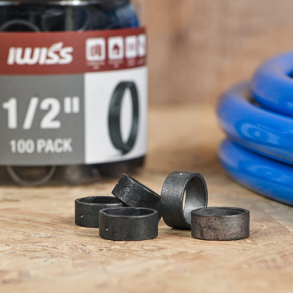 1/2-inch PEX Pipe Crimp Copper Rings, F1807 Standard-100pcs — iCrimp Tools