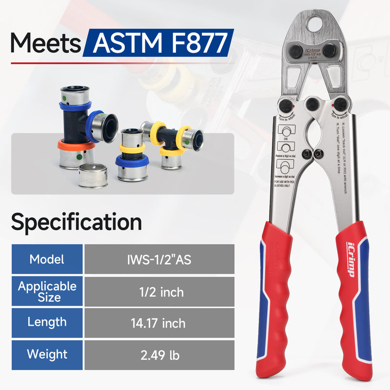 1/2" SS Sleeves Crimping Tool