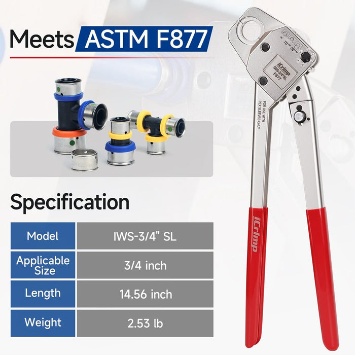 F877 SS Ring crimping tool