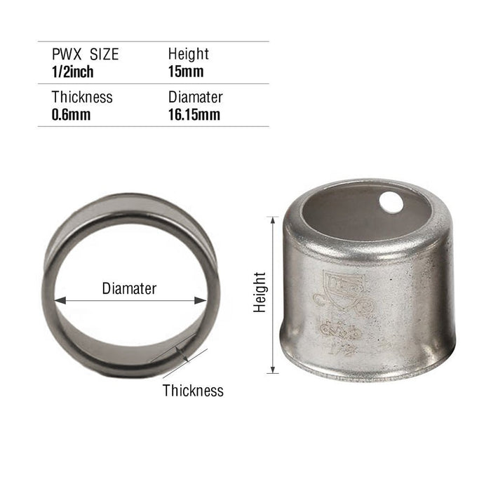 1/2" Stainless Steel Press Sleeve