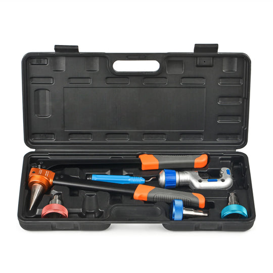 IWS-3814C Pipe Expansion Tool Kit for 3/8" to 1-1/4" HVAC Refrigeration Tubing, with Deburring Tool and Pipe Cutter