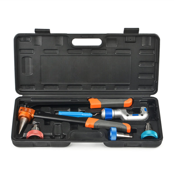 IWS-3814C Pipe Expansion Tool Kit for 3/8" to 1-1/4" HVAC Refrigeration Tubing, with Deburring Tool and Pipe Cutter