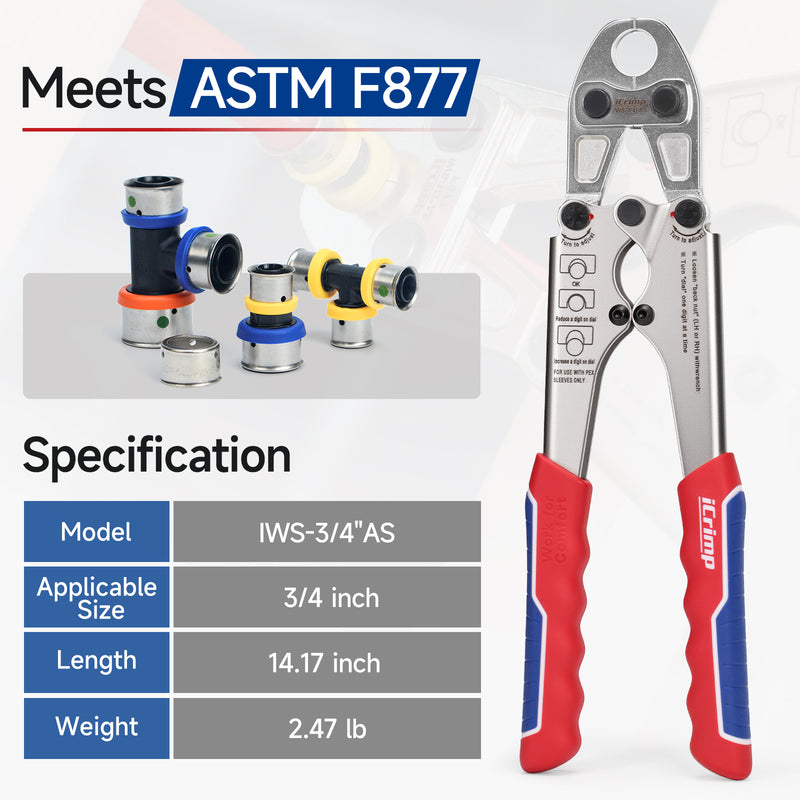 3/4" F877 SS Sleeves Crimping Tool
