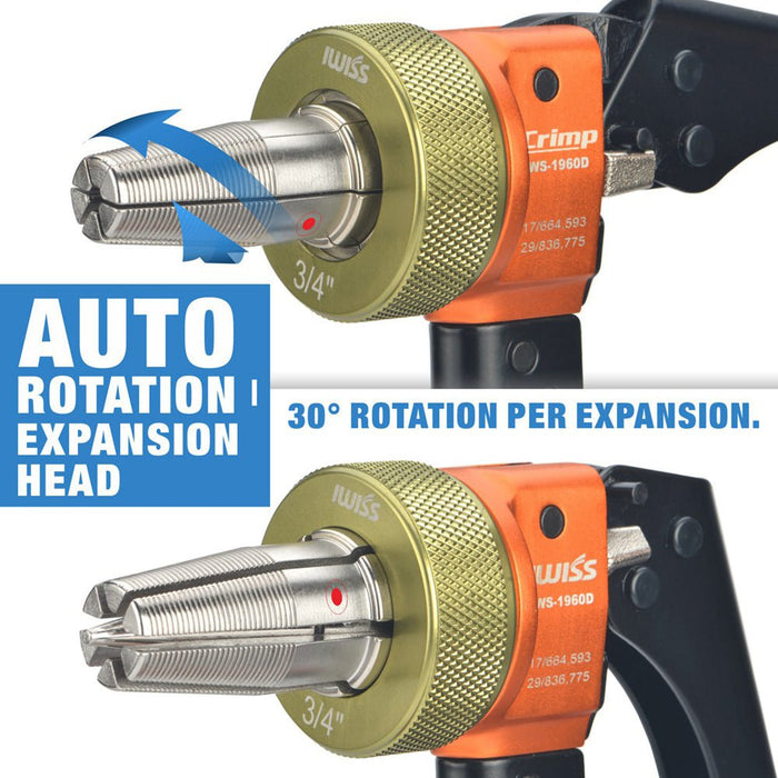 3/4-Inch Auto Rotation PEX Expansion Tool with PEX Cutter — iCrimp Tools