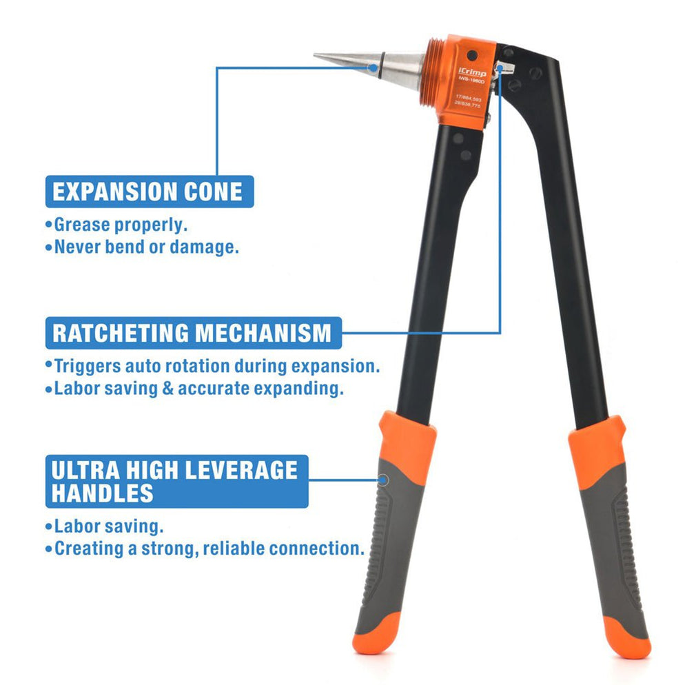 Cable Rotation Tool 3/4-Inch Auto Rotation PEX Expansion Tool with PEX Cutter — iCrimp Tools