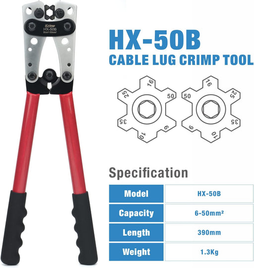 HX-50B Crimping Pliers Wiring Pliers Bare Terminal Pliers 