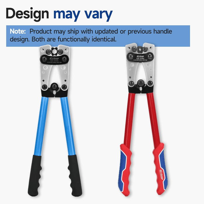Battery Cable Lug Crimping Tool for Heavy Duty Wire Lugs, Battery Cable Ends from AWG 8-1/0