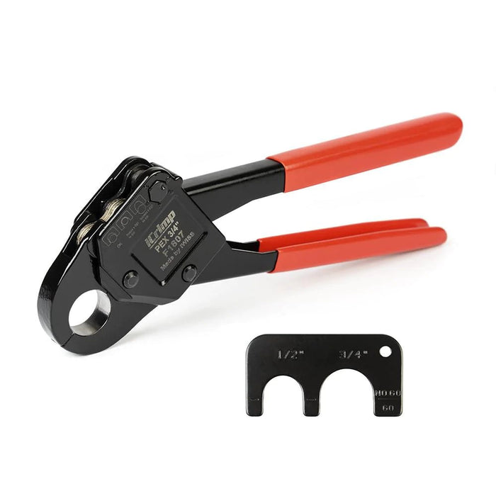 thumbnail image 2 of WHK PEX Crimping Tool Kit For 1/2" & 3/4" Copper Rings | Includes Go/No-Go Gauge & Pipe Cutter - Meets ASTM F1807 2 of 14