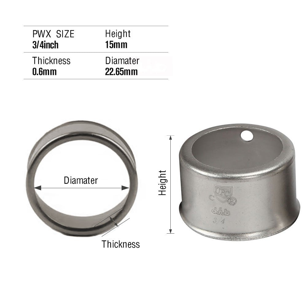 3/4" Stainless Steel Press Sleeves