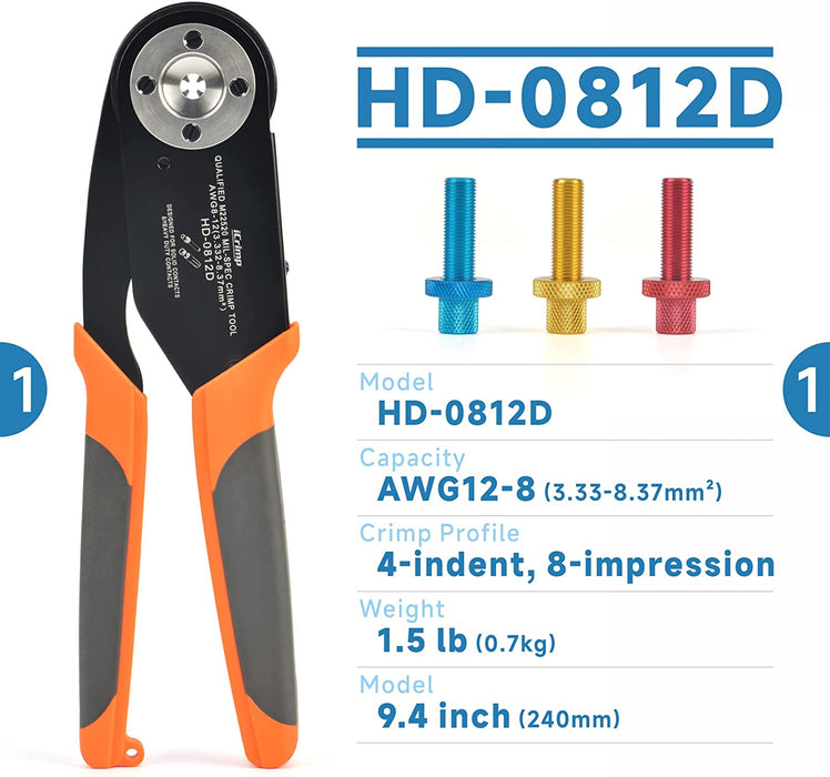 iCrimp IWD-16 Solid Barrel Crimping Tool 0.8-2mm² for Deutsch iCrimp IWD-16 Solid Barrel Crimping Tool 0.8-2mm² for Deutsch