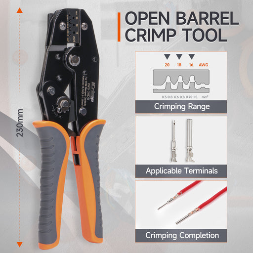 Open Barrel Crimp Tool