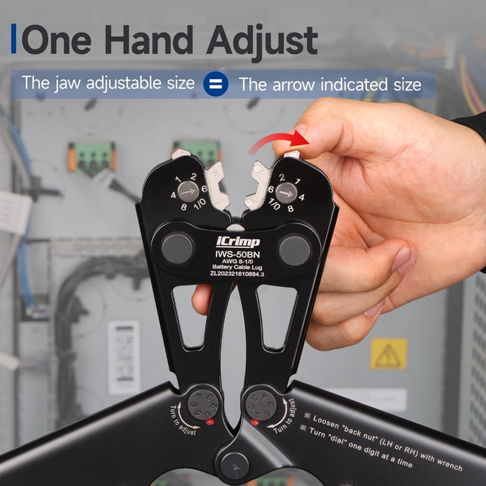 one hand adjust