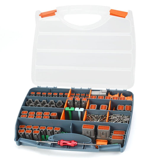 519PCS Deutsch Connector Kit in 2,3,4,6,8,12 Pin Configurations, Wire Connectors with Size 16 Solid Contacts