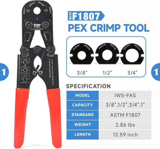F1807 Pex crimp tool