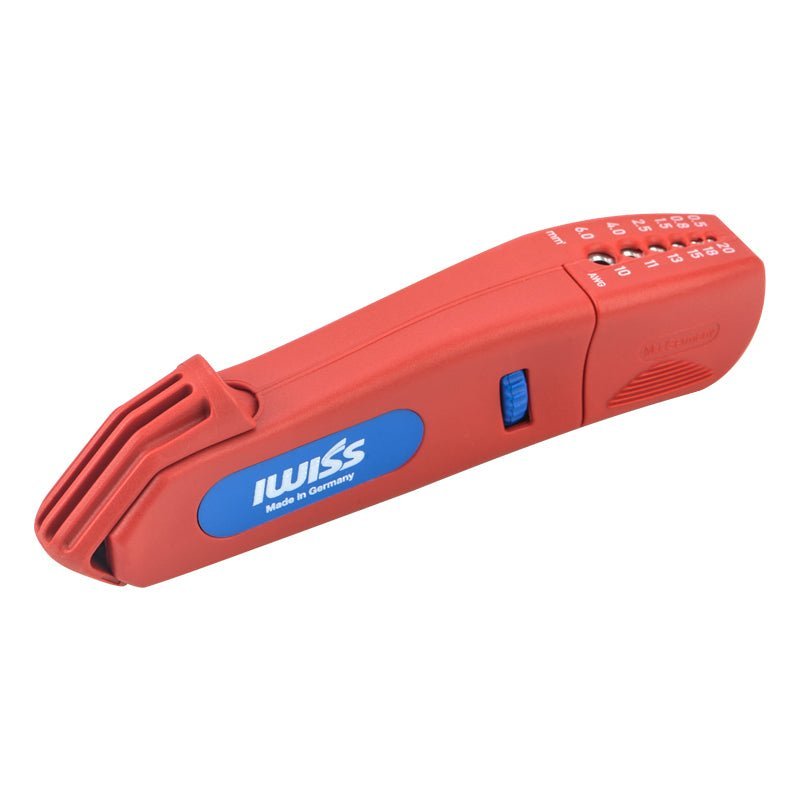 IWISS IWE-428 adjustable cable knife with integrated wire stripper