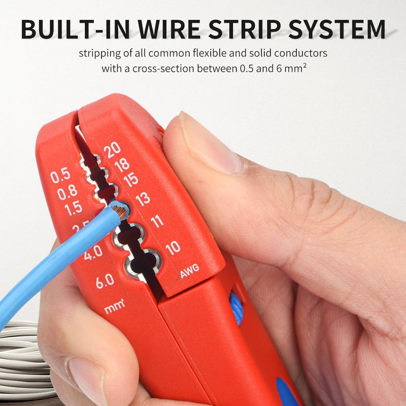IWISS IWE-428 adjustable cable knife with integrated wire stripper