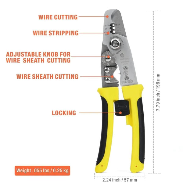 IWS-085 One-handed Multi-Tool, AWG18-3 Wire Stripper and Cutter for 1-6mm²