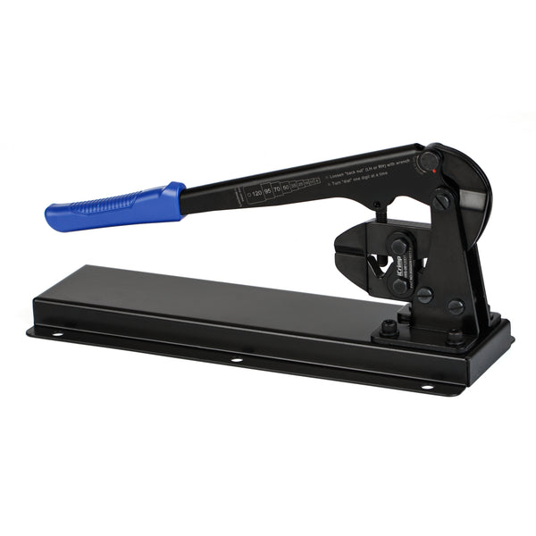 IWS-06120DT Battery Lug Crimping Tool for Battery Cable Ends, Tubular Cable Lugs, Solderless Copper Cable Lugs-Indent/Bench Mount Type(For 6-120 mm²)