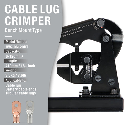 Cable lug crimper