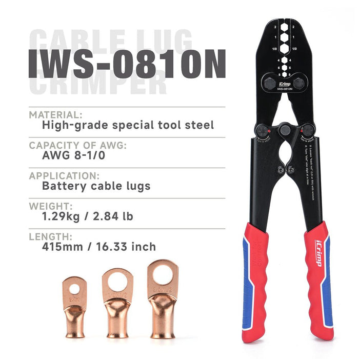 IWS-0810N Battery Cable Terminal Lug Crimping Tool