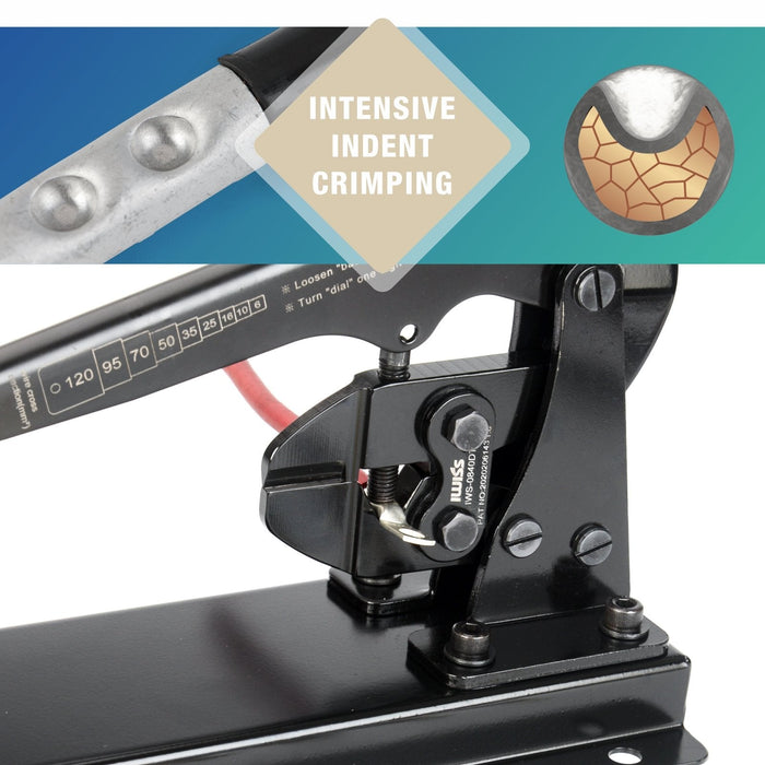 Intensive indent crimping