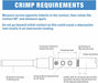 Crimp requirements