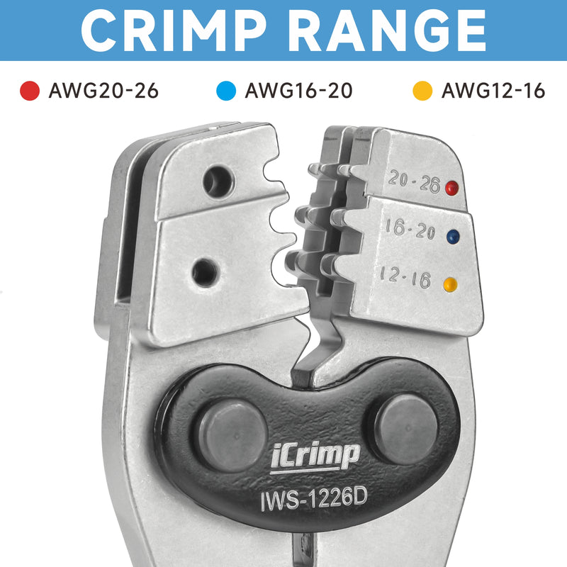 Crimp range for AWG 26-12