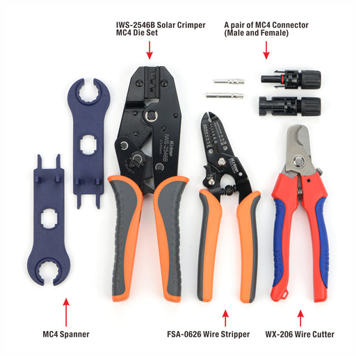 Solar PV Cable Crimping Tool Kit